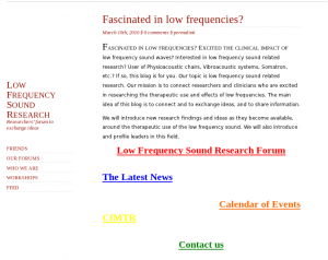screenshot of low frequency research website